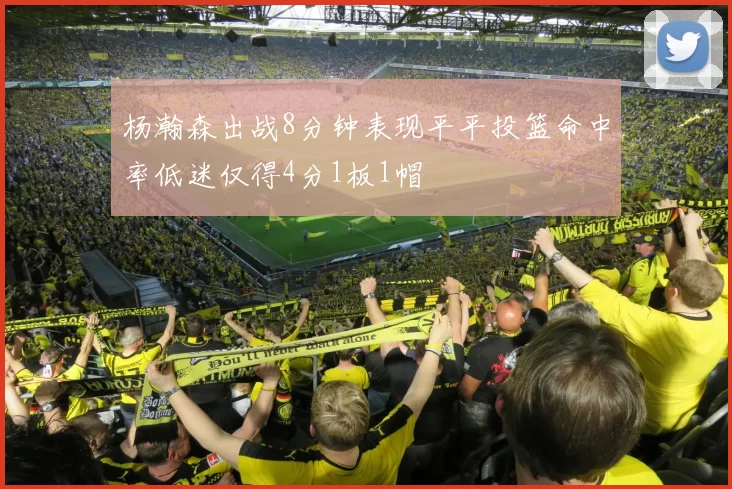杨瀚森出战8分钟表现平平投篮命中率低迷仅得4分1板1帽